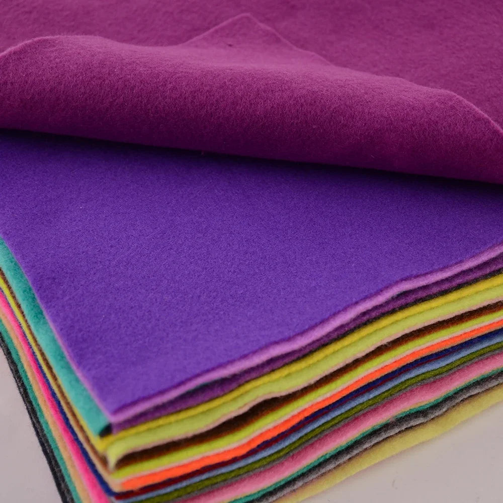 45 Colors Non-woven Sheet 1.0mm Thick 30*30cm Super Soft Felt Fabric for DIY Sewing Crafts, Doll Accessories Material Patchwork