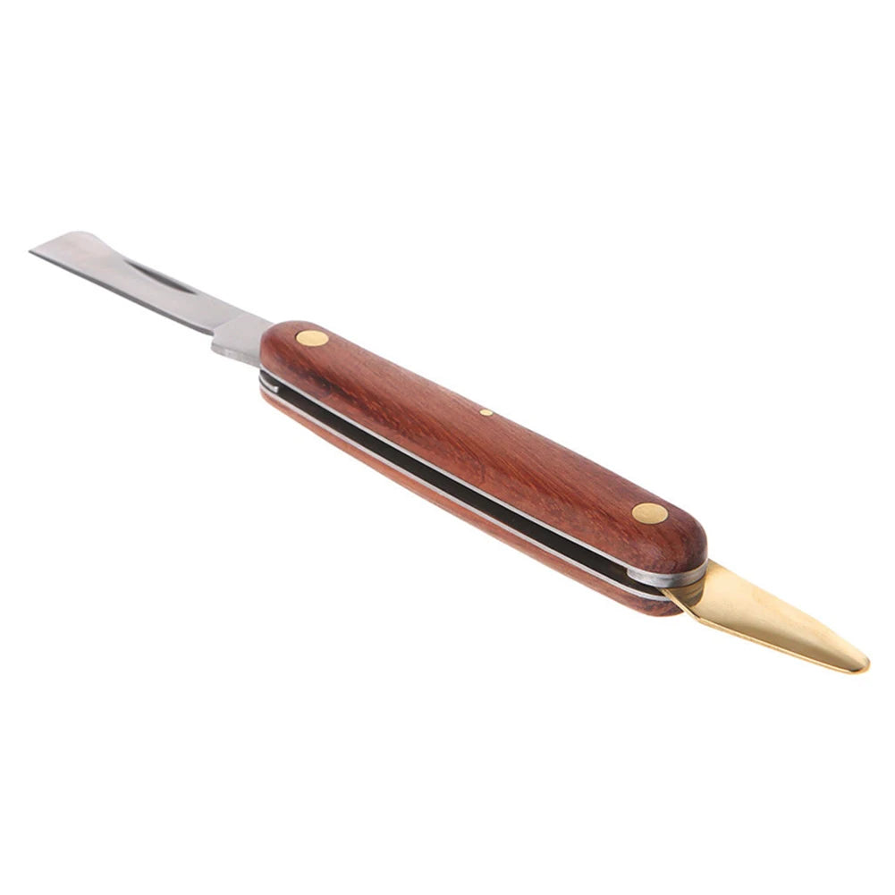 Folding Grafting Knife Grafting Tools Grafting Pruning Knife Professional Garden Fruit Tree Grafting Cutter Wooden Handle Knife