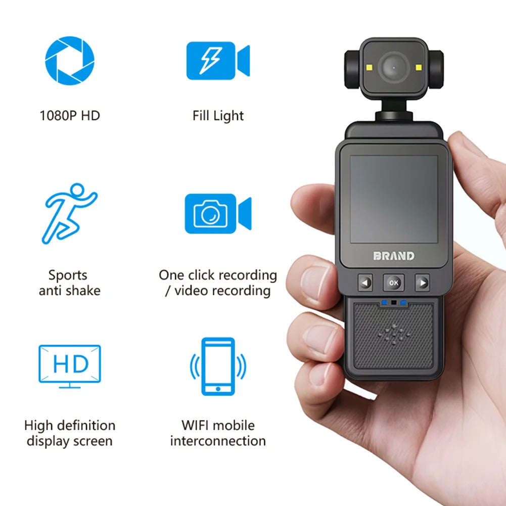 1080P WiFi Travel Bicycle Driver Recorder Mini Sports Cam Body Camera for Motorcycle and Vlogging