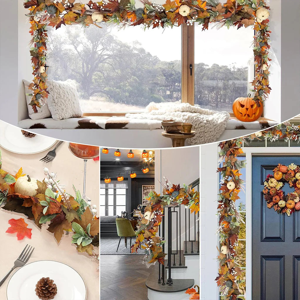 Versatile Thanksgiving Decorations Pumpkin Vine Decoration Included Pottery Barn Fall Decor
